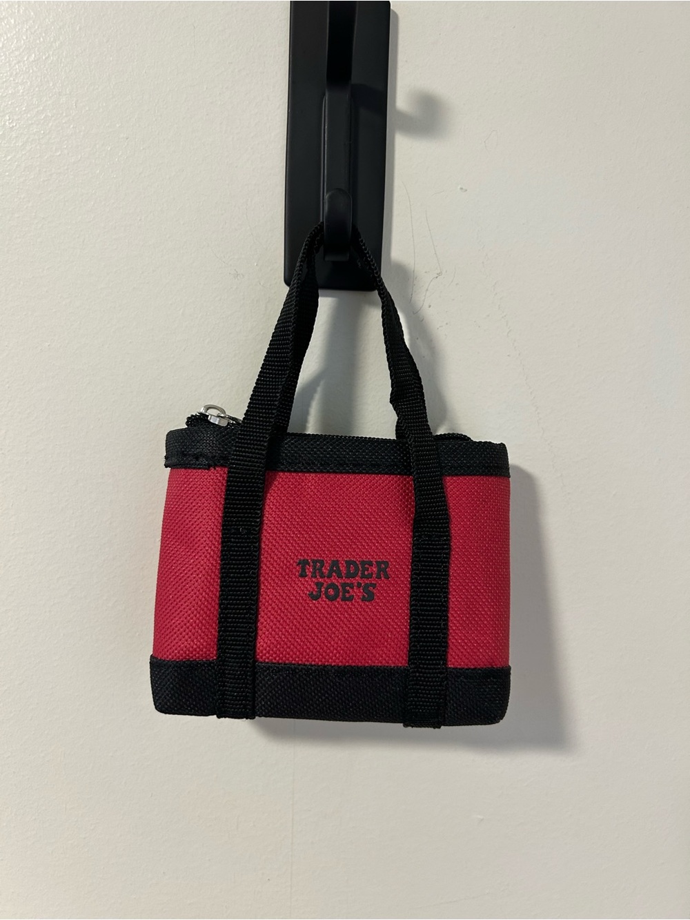 Trader Joe's Red Mini Tote Bag With Large Tote Bag Inside
